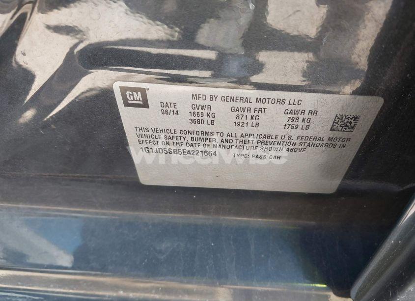 Photo 9 of 2014 Chevrolet Sonic LT MANUAL (VIN 1G1JD5SB6E4221664)