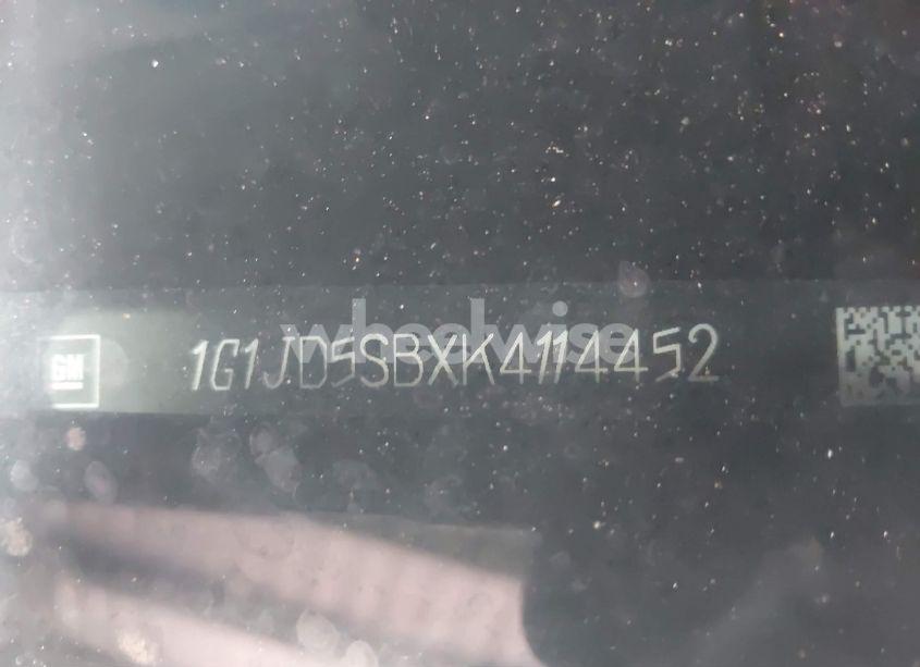 Photo 9 of 2019 Chevrolet Sonic LT AUTO (VIN 1G1JD5SBXK4114452)