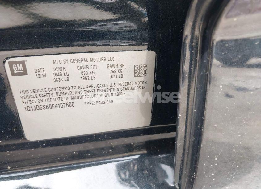 Photo 9 of 2015 Chevrolet Sonic LT MANUAL (VIN 1G1JD6SB0F4157600)