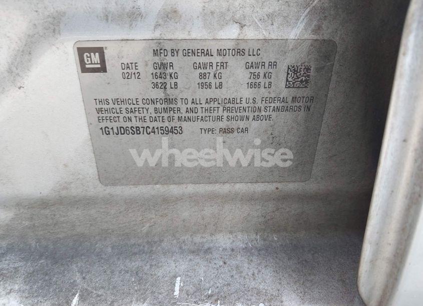 Photo 9 of 2012 Chevrolet Sonic 1LT (VIN 1G1JD6SB7C4159453)