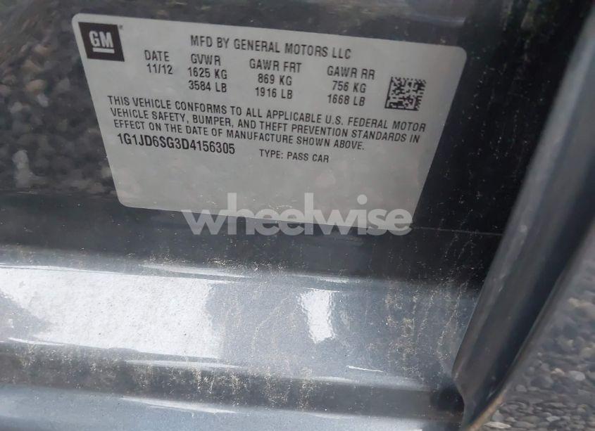 Photo 9 of 2013 Chevrolet Sonic LT MANUAL (VIN 1G1JD6SG3D4156305)