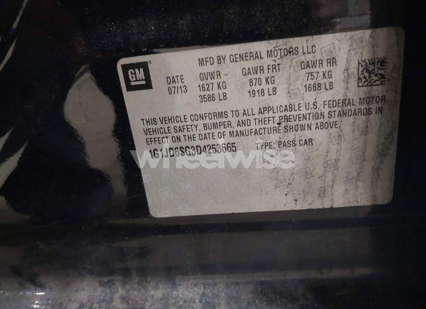 Photo 9 of 2013 Chevrolet Sonic LT MANUAL (VIN 1G1JD6SG3D4253665)