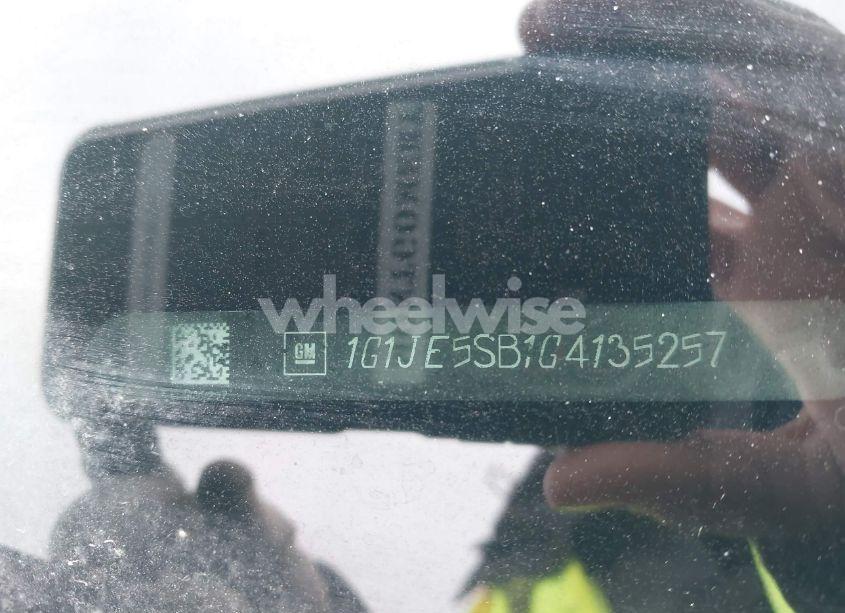 Photo 9 of 2016 Chevrolet Sonic LTZ AUTO (VIN 1G1JE5SB1G4135257)