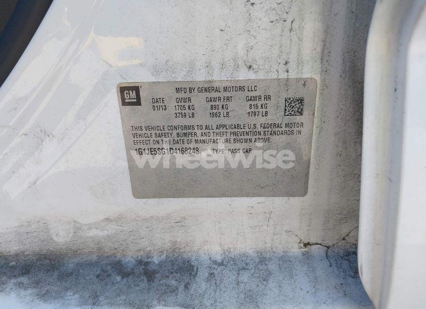 Photo 9 of 2013 Chevrolet Sonic LTZ AUTO (VIN 1G1JE5SG1D4168248)