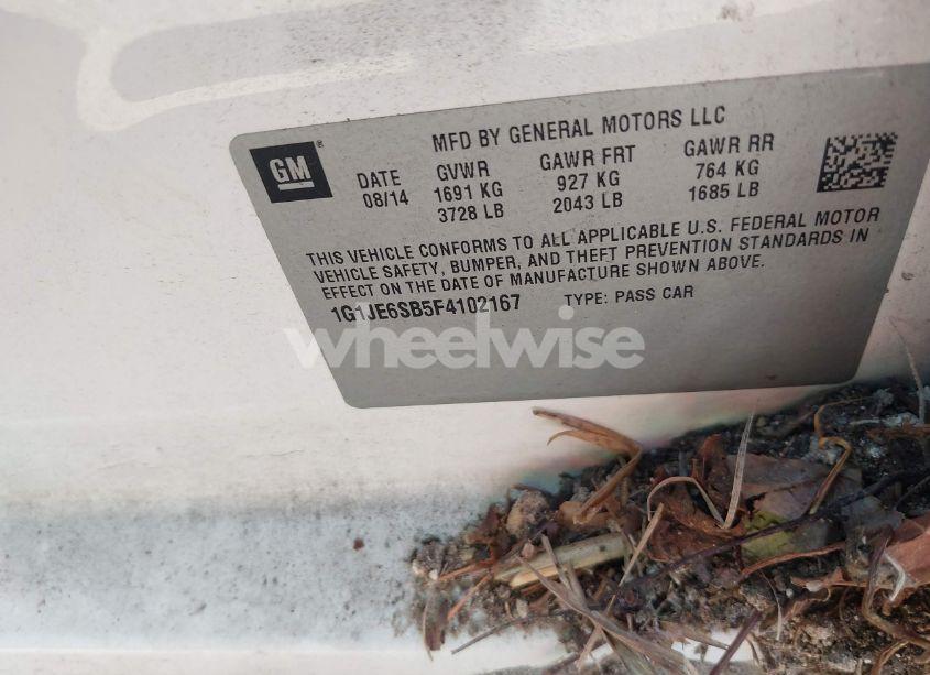 Photo 9 of 2015 Chevrolet Sonic LTZ AUTO (VIN 1G1JE6SB5F4102167)