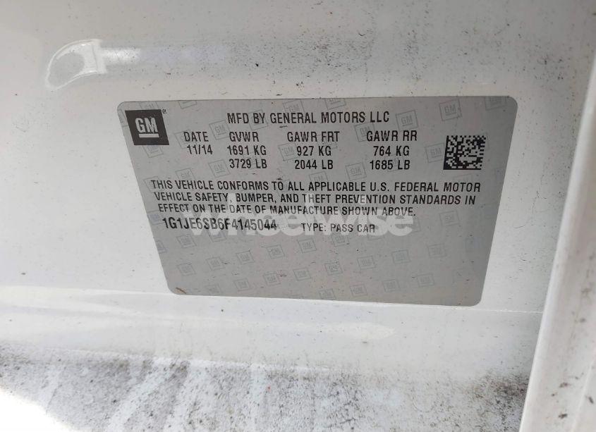 Photo 9 of 2015 Chevrolet Sonic LTZ AUTO (VIN 1G1JE6SB6F4145044)