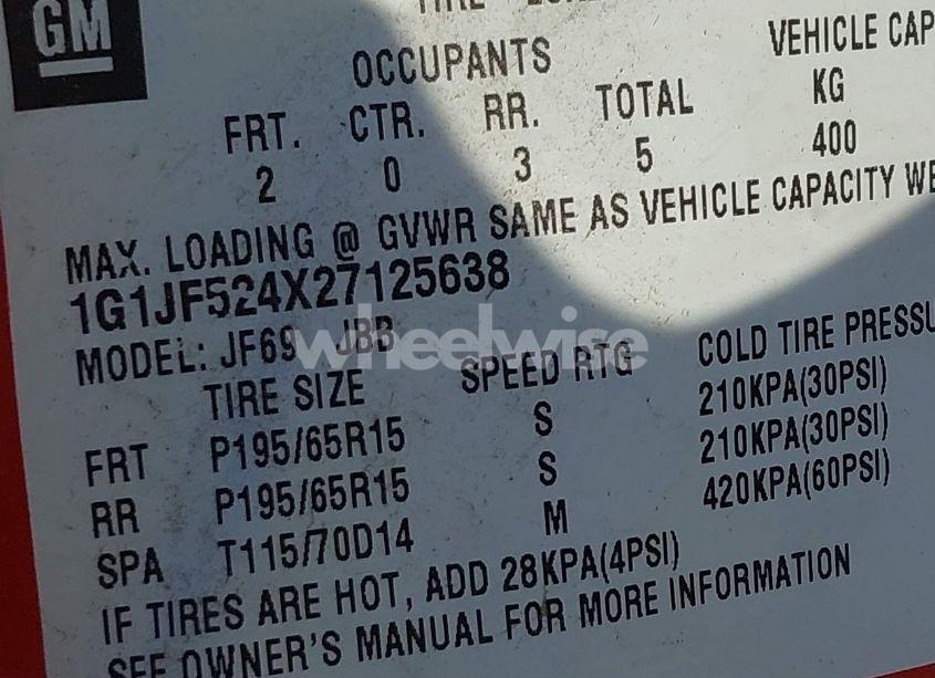 Photo 9 of 2002 Chevrolet Cavalier LS (VIN 1G1JF524X27125638)