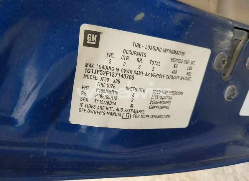 Photo 9 of 2003 Chevrolet Cavalier LS (VIN 1G1JF52F137140709)