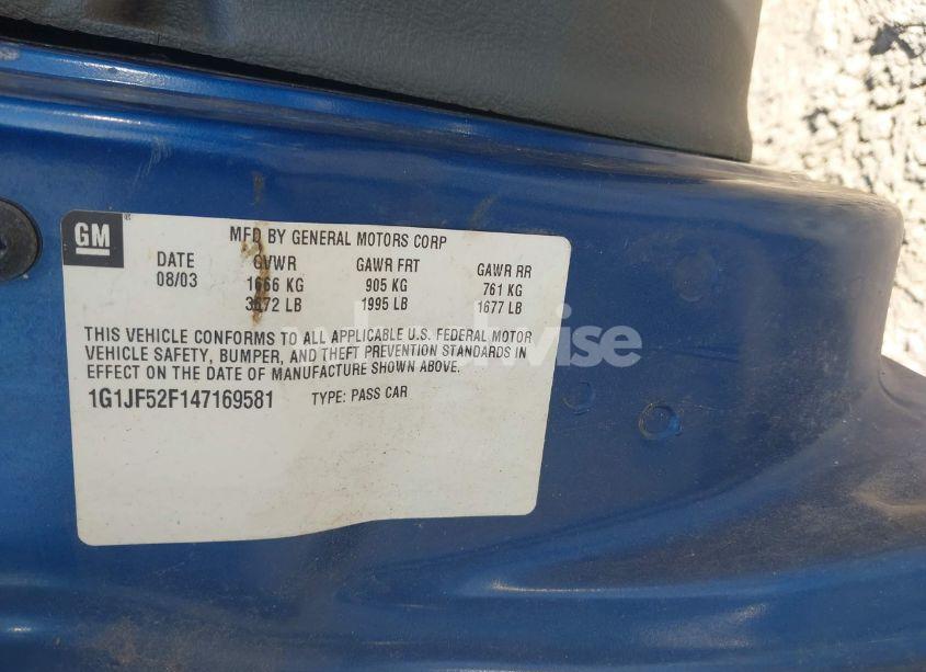 Photo 9 of 2004 Chevrolet Cavalier LS (VIN 1G1JF52F147169581)