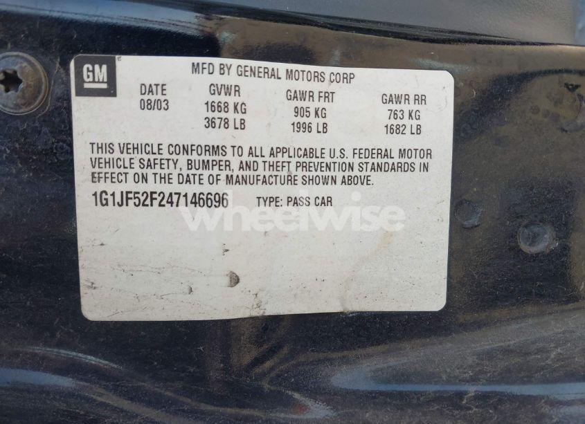 Photo 9 of 2004 Chevrolet Cavalier LS (VIN 1G1JF52F247146696)