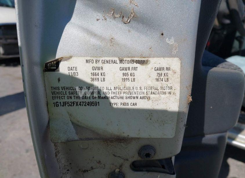 Photo 9 of 2004 Chevrolet Cavalier LS (VIN 1G1JF52FX47249591)