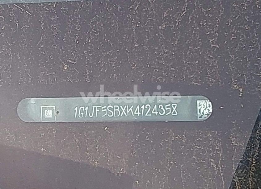 Photo 9 of 2019 Chevrolet Sonic PREMIER AUTO (VIN 1G1JF5SBXK4124358)