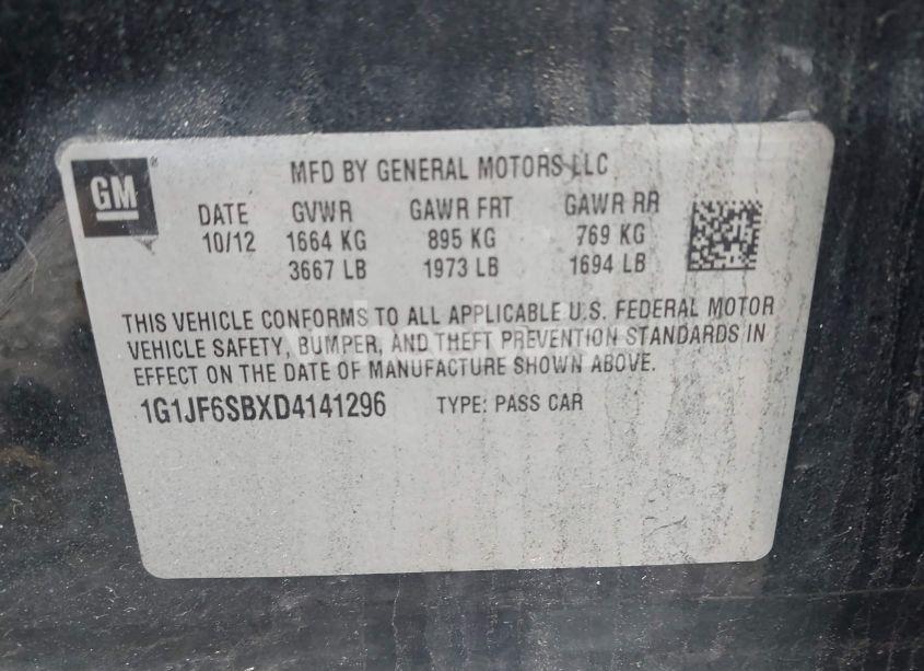 Photo 9 of 2013 Chevrolet Sonic LTZ MANUAL (VIN 1G1JF6SBXD4141296)