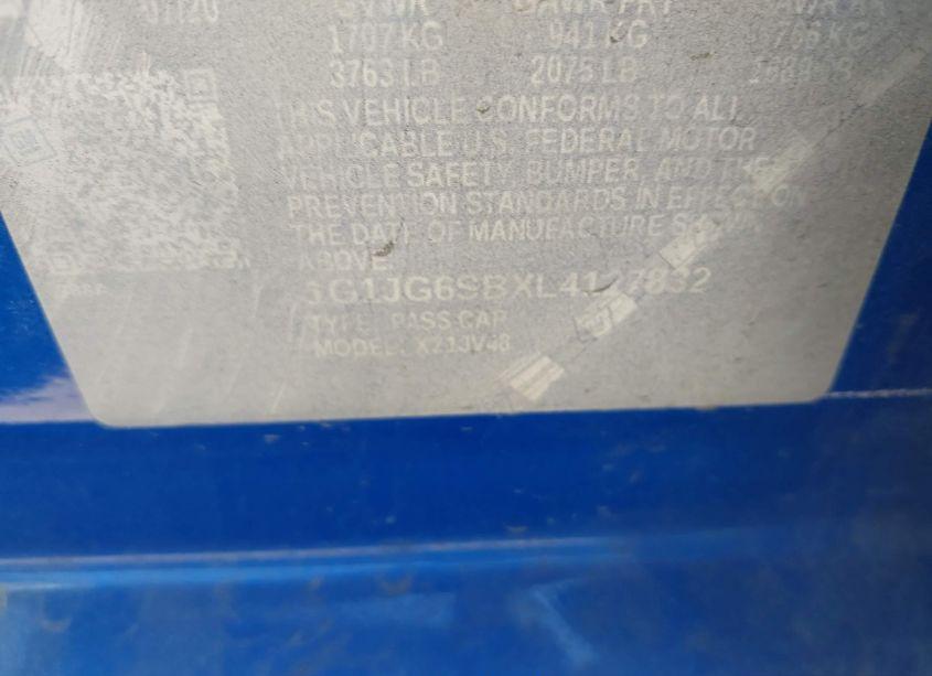 Photo 9 of 2020 Chevrolet Sonic FWD 1FL 5-DOOR (VIN 1G1JG6SBXL4127832)