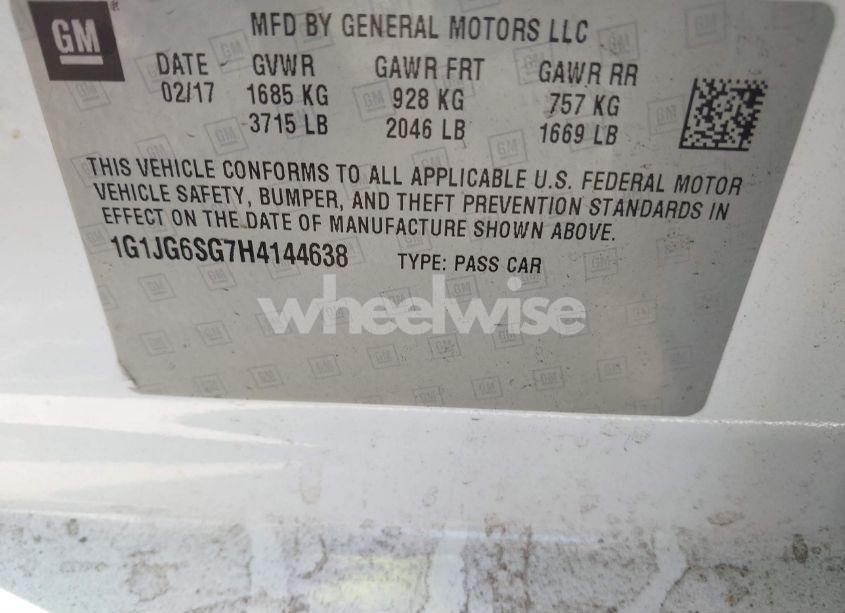 Photo 9 of 2017 Chevrolet Sonic LT AUTO (VIN 1G1JG6SG7H4144638)