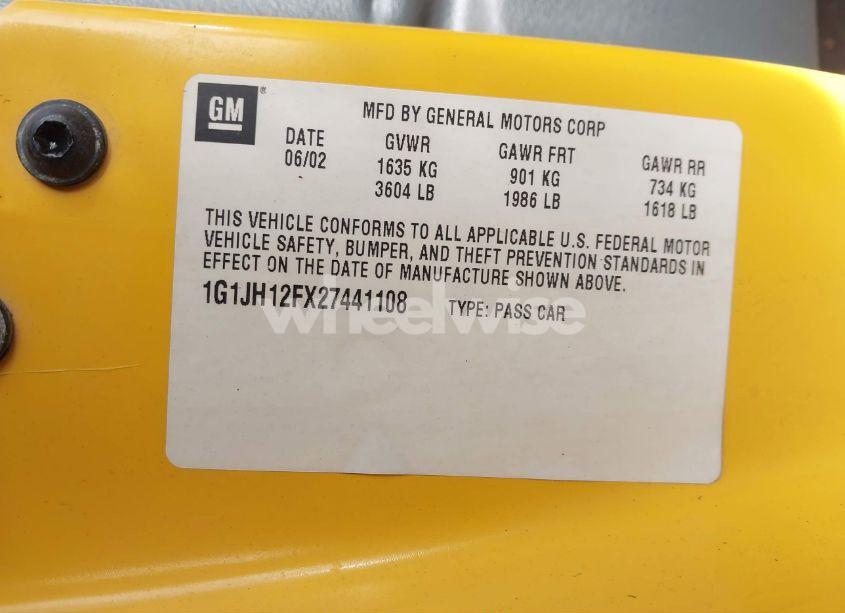 Photo 9 of 2002 Chevrolet Cavalier Z24 (VIN 1G1JH12FX27441108)