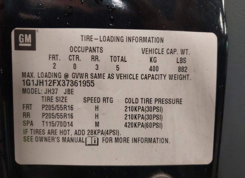 Photo 9 of 2003 Chevrolet Cavalier LS SPORT (VIN 1G1JH12FX37361955)