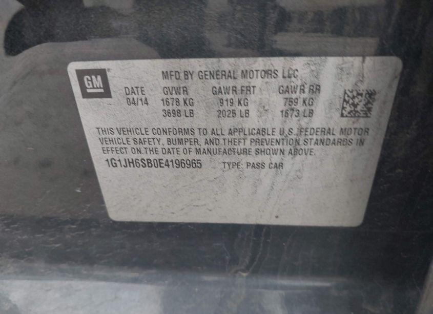 Photo 9 of 2014 Chevrolet Sonic RS MANUAL (VIN 1G1JH6SB0E4196965)