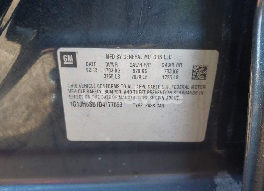 Photo 9 of 2013 Chevrolet Sonic RS MANUAL (VIN 1G1JH6SB1D4177663)