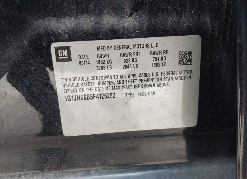 Photo 9 of 2015 Chevrolet Sonic RS MANUAL (VIN 1G1JH6SB5F4126282)