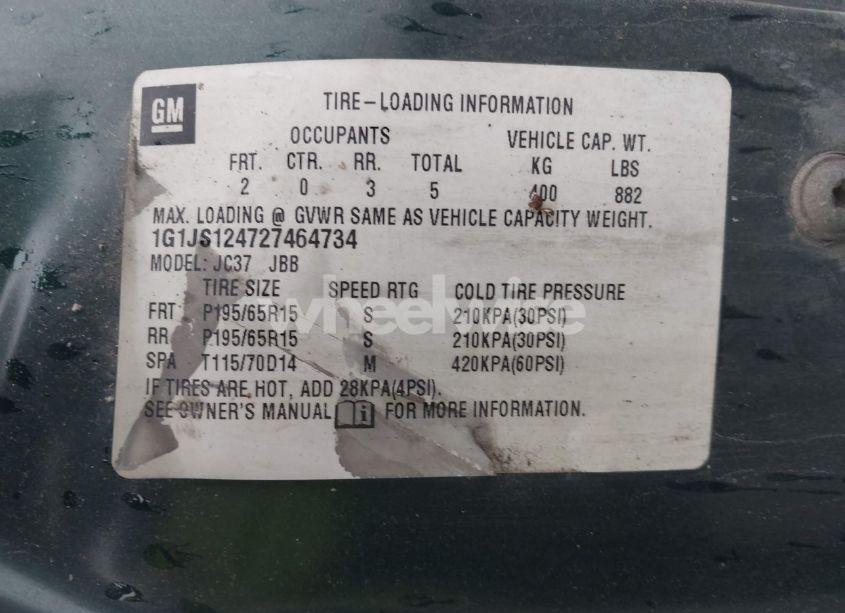 Photo 9 of 2002 Chevrolet Cavalier LS (VIN 1G1JS124727464734)