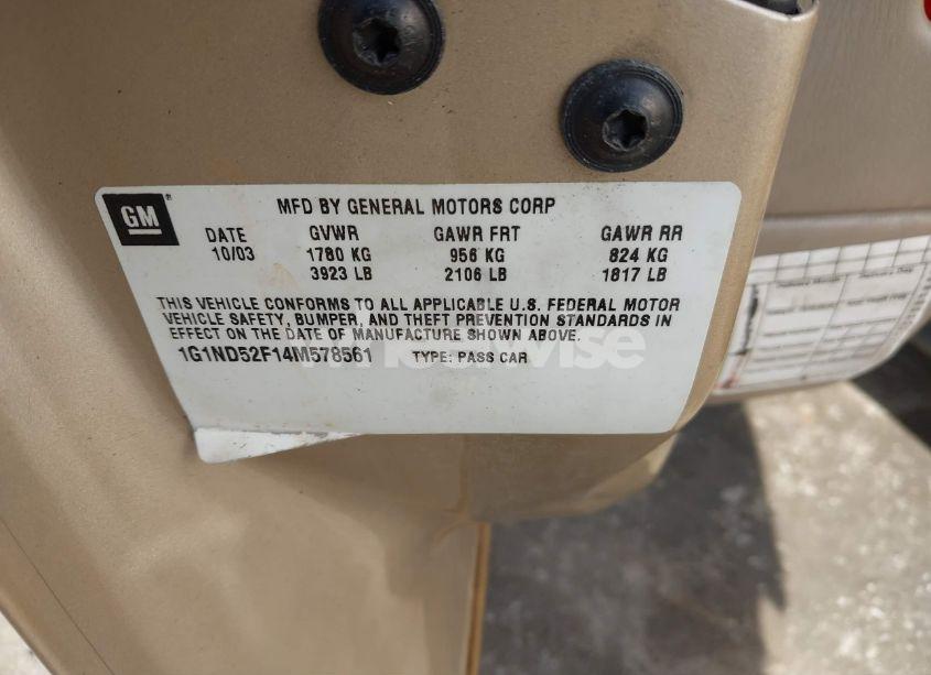 Photo 9 of 2004 Chevrolet Classic (VIN 1G1ND52F14M578561)