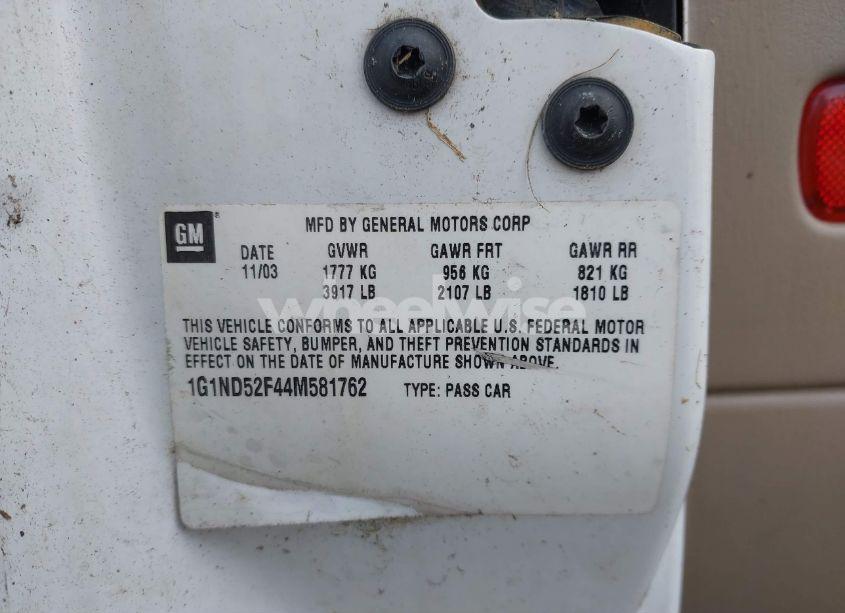 Photo 9 of 2004 Chevrolet Classic (VIN 1G1ND52F44M581762)