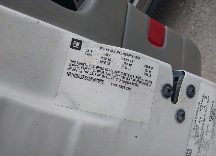 Photo 9 of 2004 Chevrolet Classic (VIN 1G1ND52F64M543983)