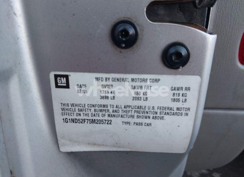 Photo 9 of 2005 Chevrolet Classic N/A (VIN 1G1ND52F75M205722)