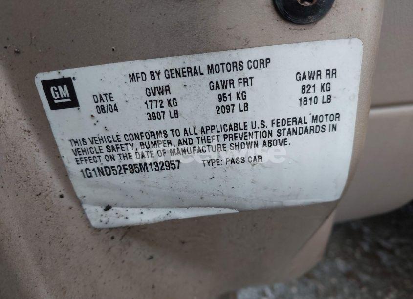 Photo 9 of 2005 Chevrolet Classic (VIN 1G1ND52F85M132957)