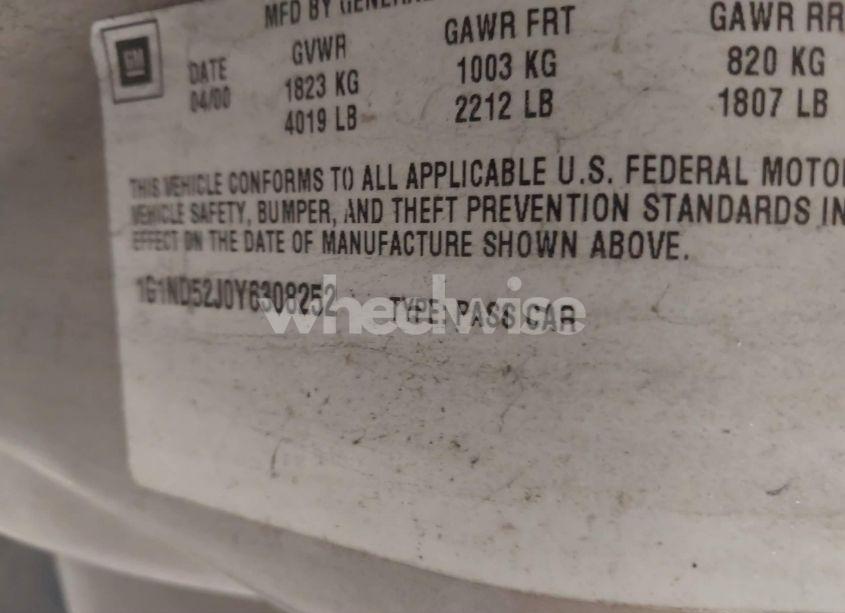 Photo 9 of 2000 Chevrolet Malibu (VIN 1G1ND52J0Y6308252)