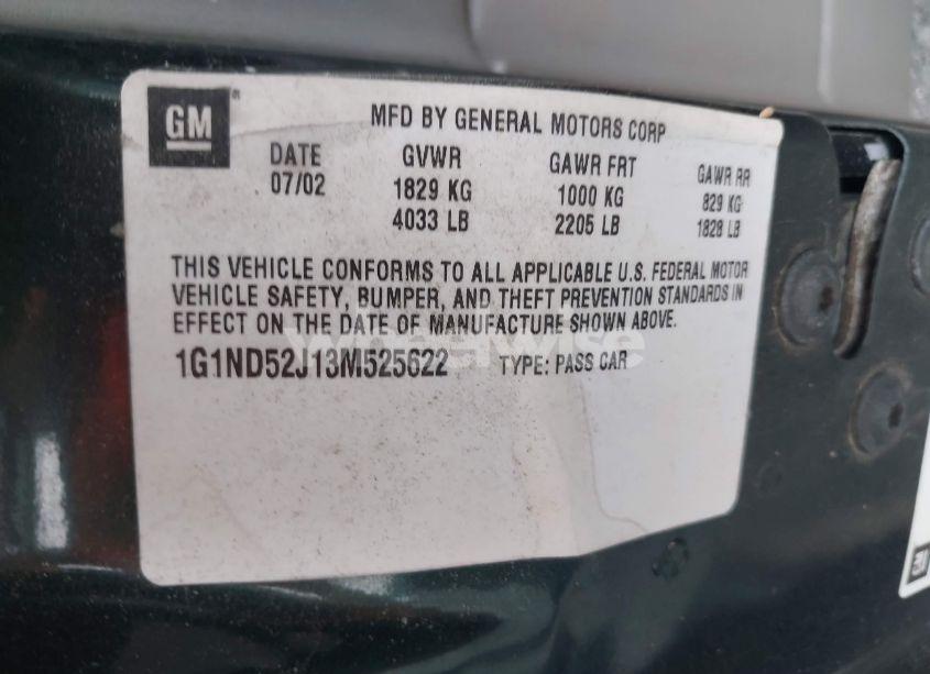 Photo 9 of 2003 Chevrolet Malibu (VIN 1G1ND52J13M525622)