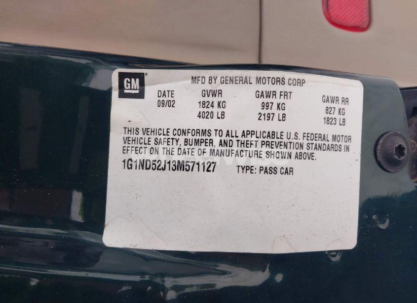 Photo 9 of 2003 Chevrolet Malibu (VIN 1G1ND52J13M571127)
