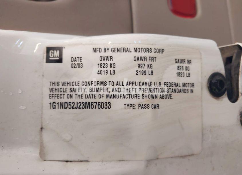 Photo 9 of 2003 Chevrolet Malibu (VIN 1G1ND52J23M676033)