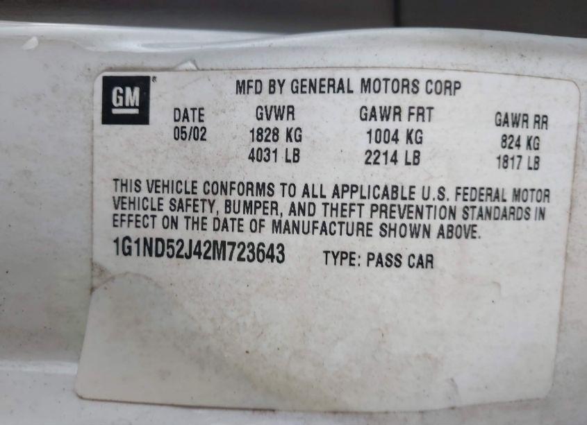 Photo 9 of 2002 Chevrolet Malibu (VIN 1G1ND52J42M723643)