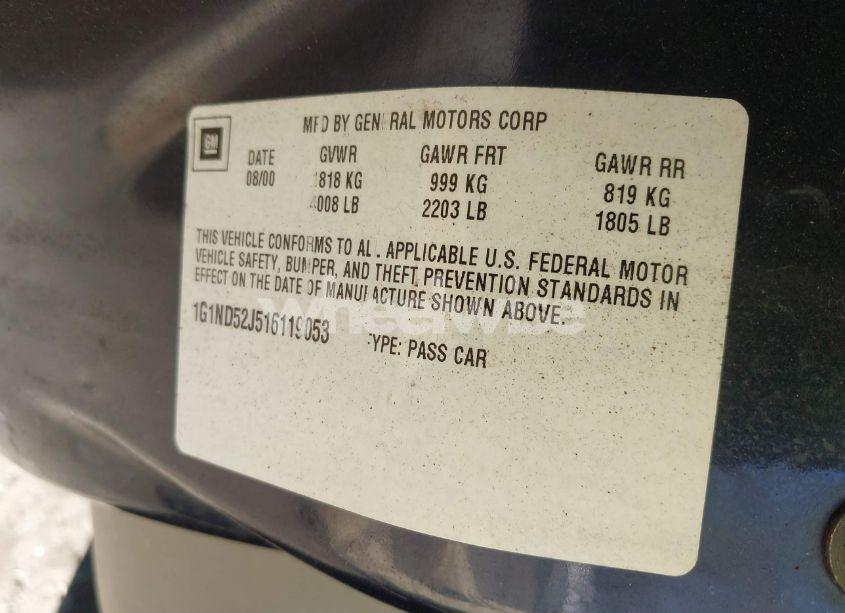 Photo 9 of 2001 Chevrolet Malibu (VIN 1G1ND52J516119053)