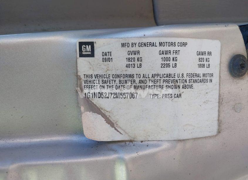 Photo 9 of 2002 Chevrolet Malibu (VIN 1G1ND52J72M557067)