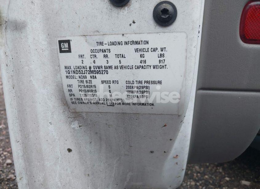 Photo 9 of 2002 Chevrolet Malibu (VIN 1G1ND52J72M595270)