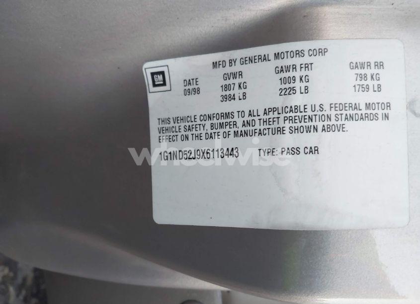 Photo 9 of 1999 Chevrolet Malibu N/A (VIN 1G1ND52J9X6113443)