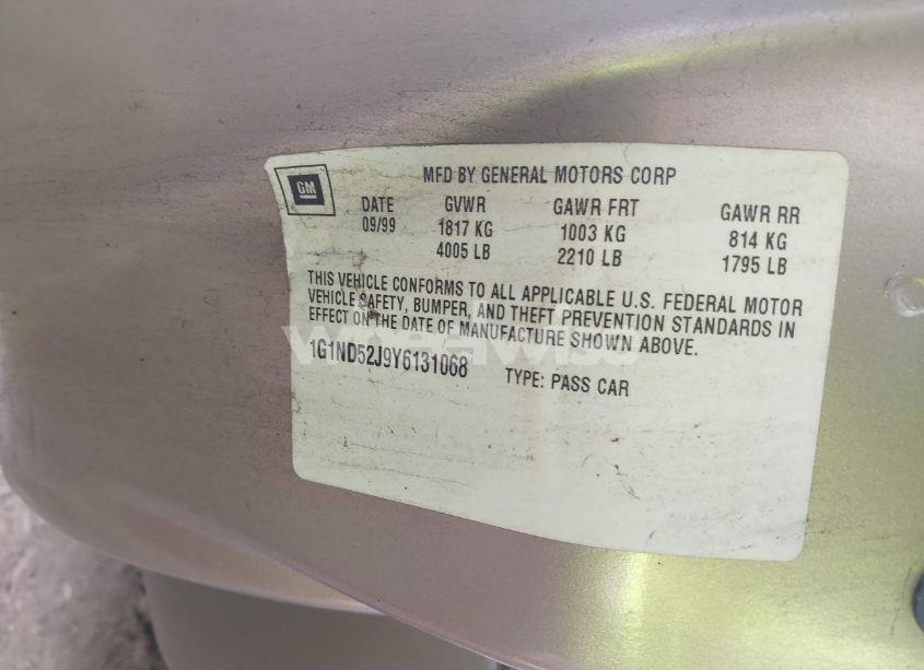 Photo 9 of 2000 Chevrolet Malibu (VIN 1G1ND52J9Y6131068)