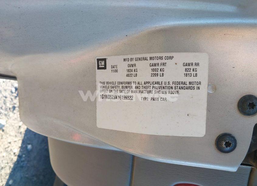 Photo 9 of 2001 Chevrolet Malibu (VIN 1G1ND52JX16199322)