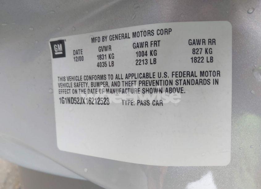 Photo 9 of 2001 Chevrolet Malibu (VIN 1G1ND52JX16212523)