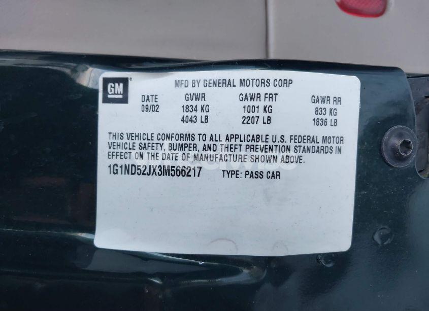 Photo 9 of 2003 Chevrolet Malibu (VIN 1G1ND52JX3M566217)