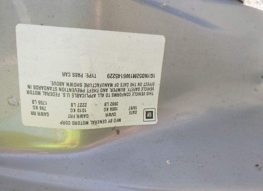 Photo 9 of 1998 Chevrolet Malibu (VIN 1G1ND52M1W6145229)