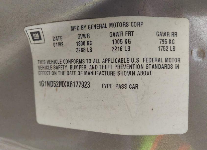 Photo 9 of 1999 Chevrolet Malibu N/A (VIN 1G1ND52MXX6177923)