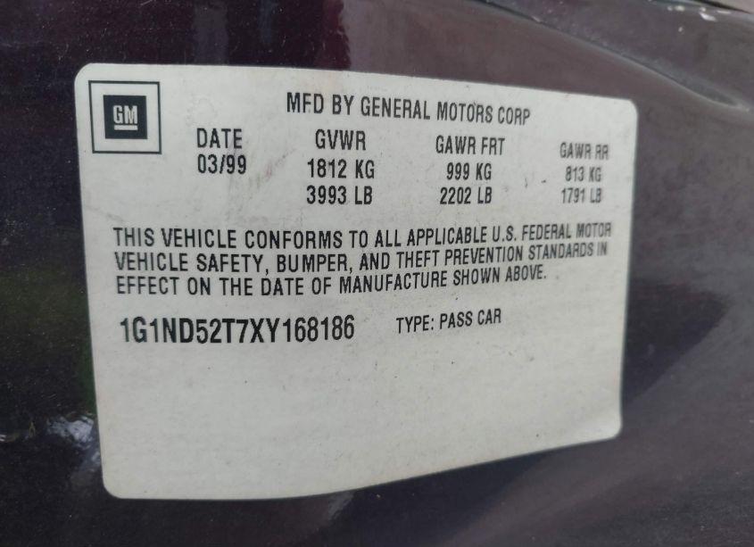 Photo 9 of 1999 Chevrolet Malibu N/A (VIN 1G1ND52T7XY168186)