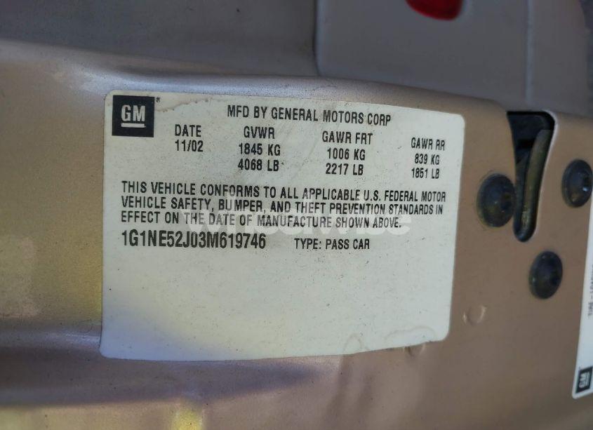 Photo 9 of 2003 Chevrolet Malibu LS (VIN 1G1NE52J03M619746)