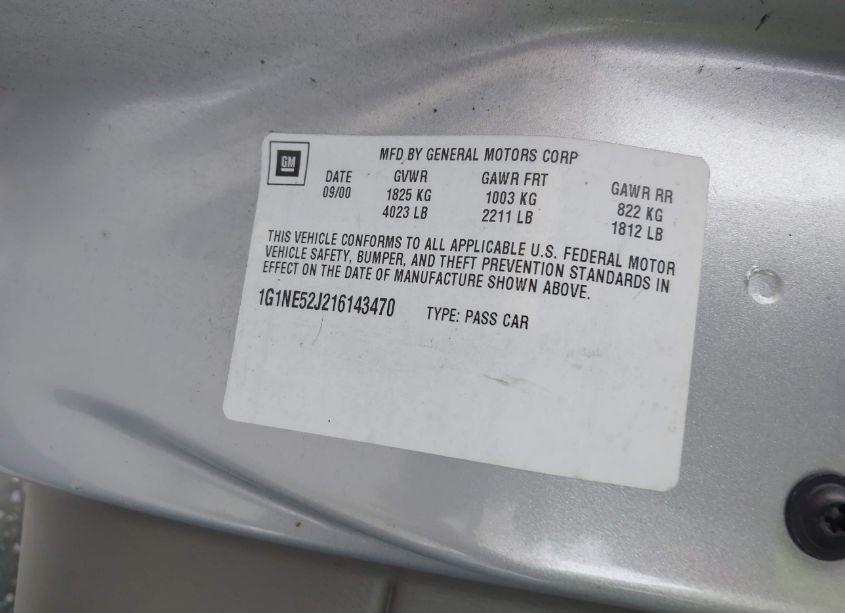 Photo 9 of 2001 Chevrolet Malibu LS (VIN 1G1NE52J216143470)