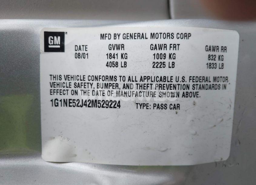 Photo 9 of 2002 Chevrolet Malibu LS (VIN 1G1NE52J42M529224)