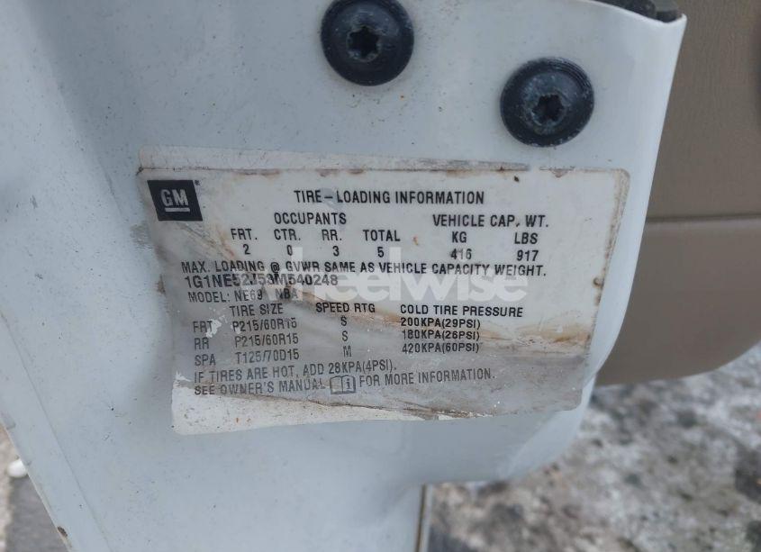 Photo 9 of 2003 Chevrolet Malibu LS (VIN 1G1NE52J53M540248)